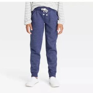 Cat & Jack Girl’s Fleece Jogger Pants Like New Navy Medium